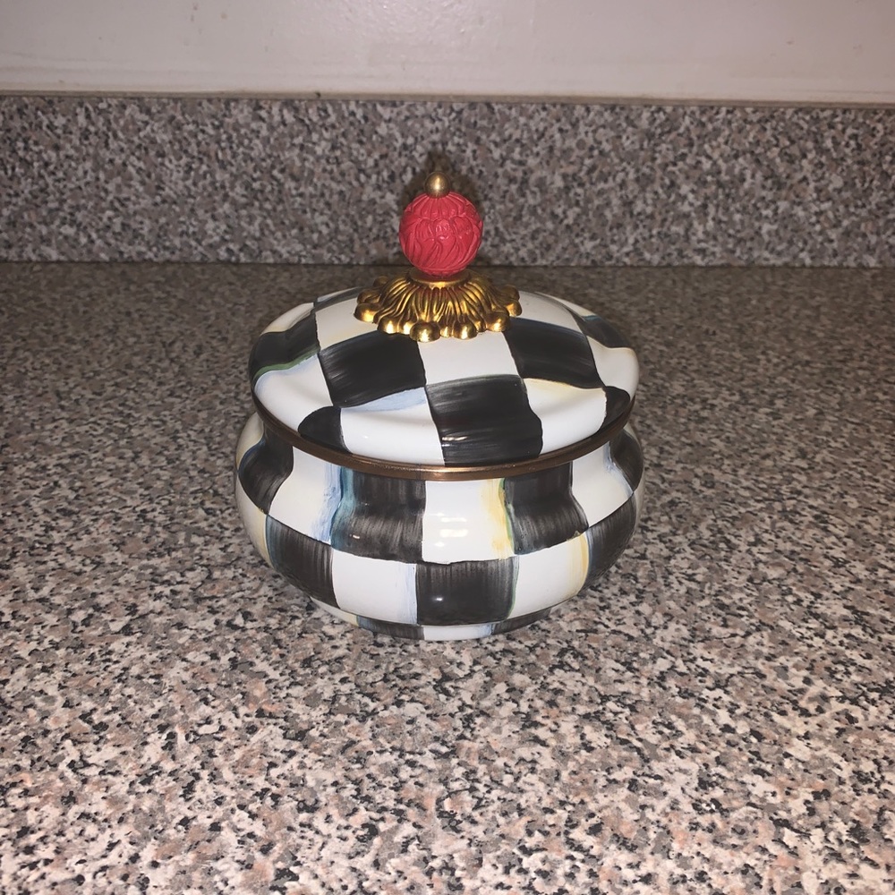 Mackenzie Childs sugar bowl.